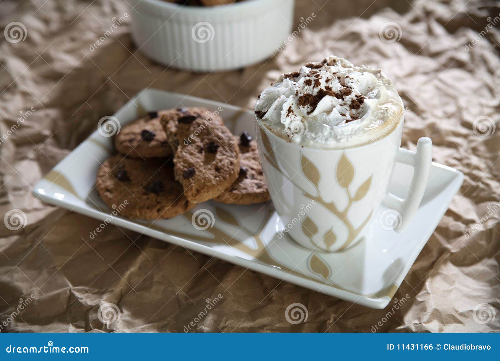 Cookies with Chocolate Chip Stock Photo Image of fattening, tower
