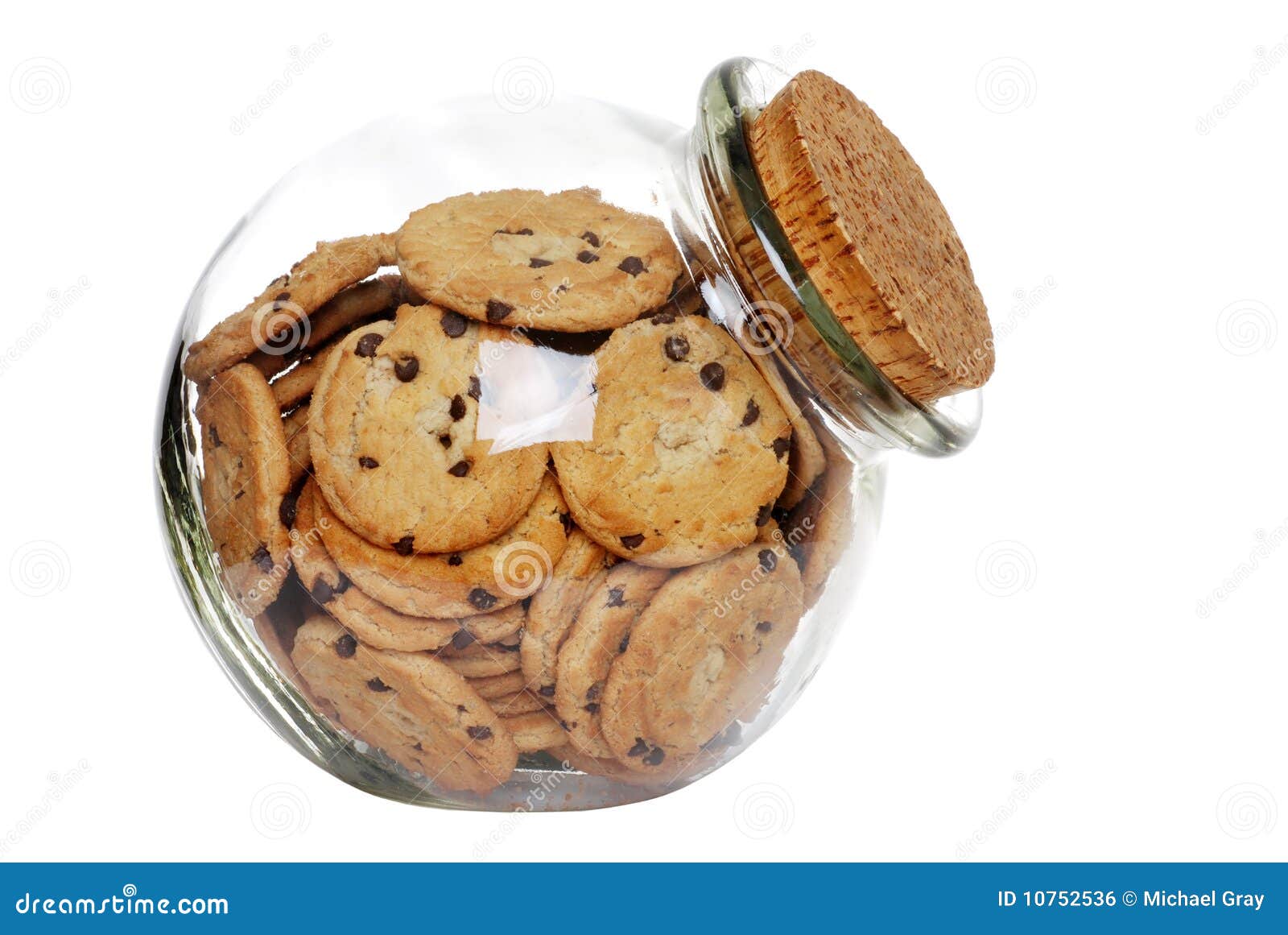 Cookies in a Jar with Cork Lid Stock Photo Image of flavor, crunchy 10752536