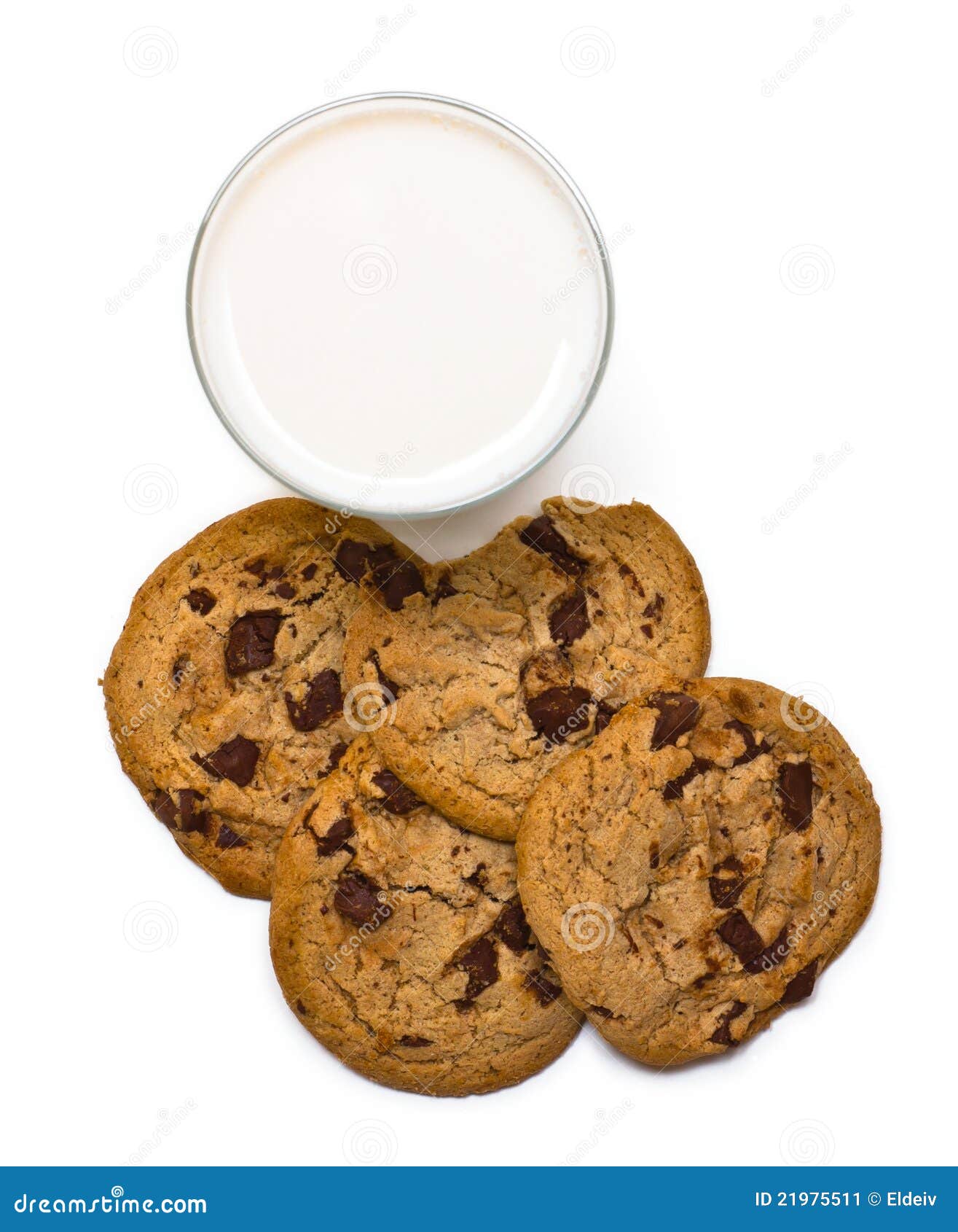 Cookies and Milk Upper View Stock Image Image of cookies, snack 21975511