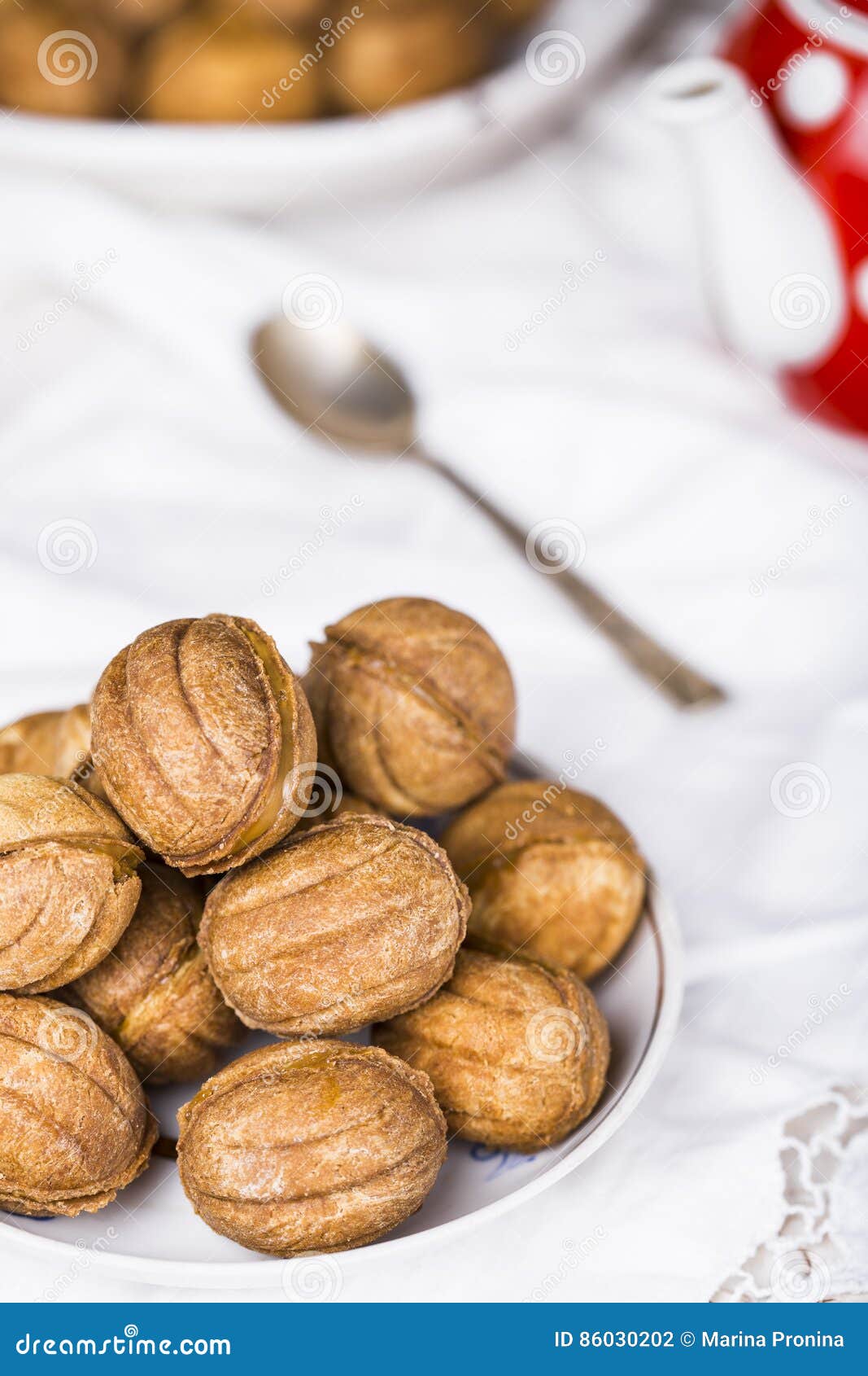 Cookies Nuts with Condensed Milk Stock Photo Image of gourmet, boiled 86030202