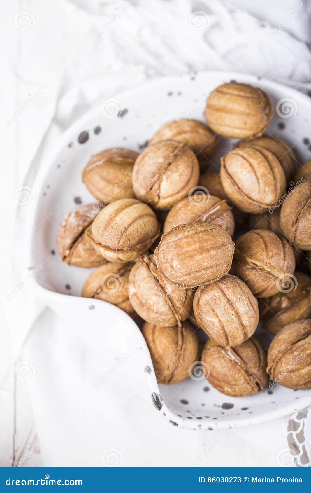 Cookies Nuts with Condensed Milk Stock Image Image of cookies, meal 86030273