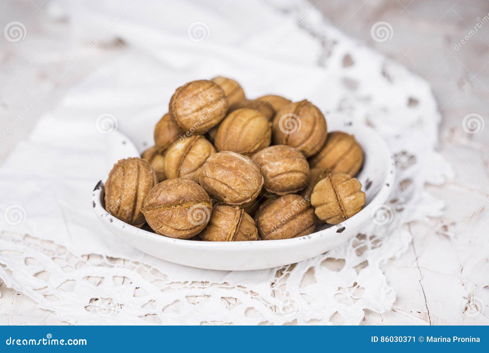 Cookies Nuts with Condensed Milk Stock Image Image of dessert, break 86030371