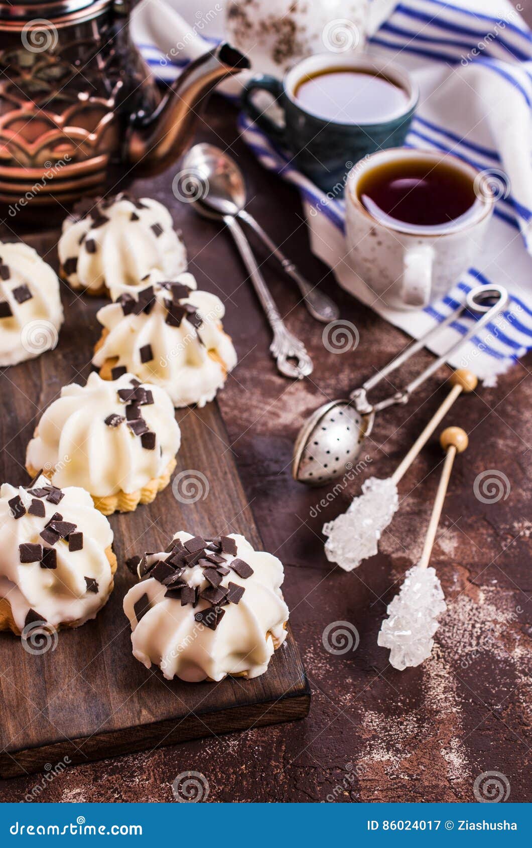 Cookies with souffle stock image. Image of birthday, congratulations