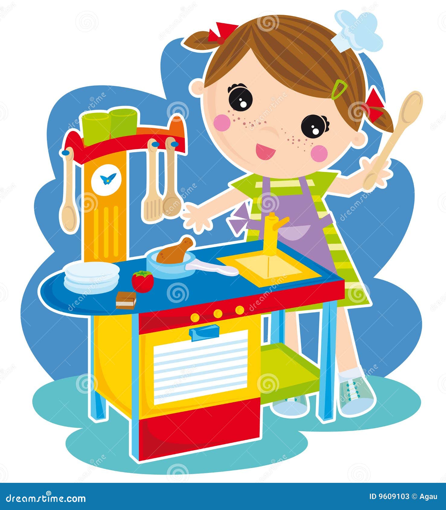 free clipart of girl cooking - photo #37