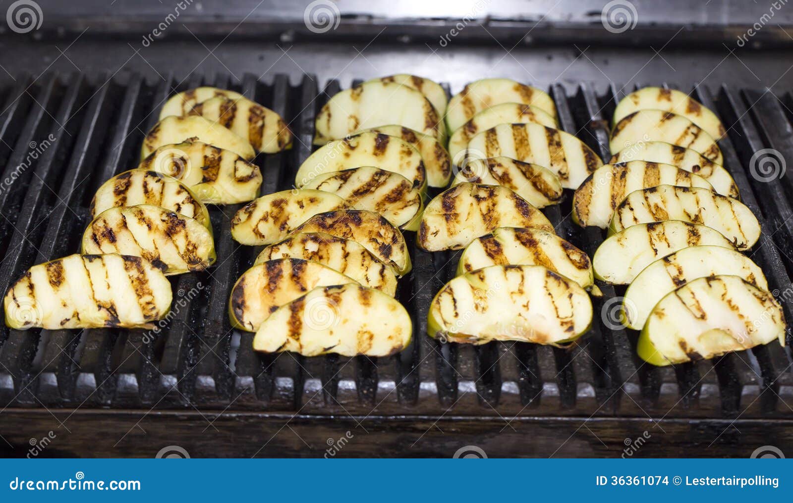 Cooking Apples on the Grill Stock Photo Image of isolated, organic