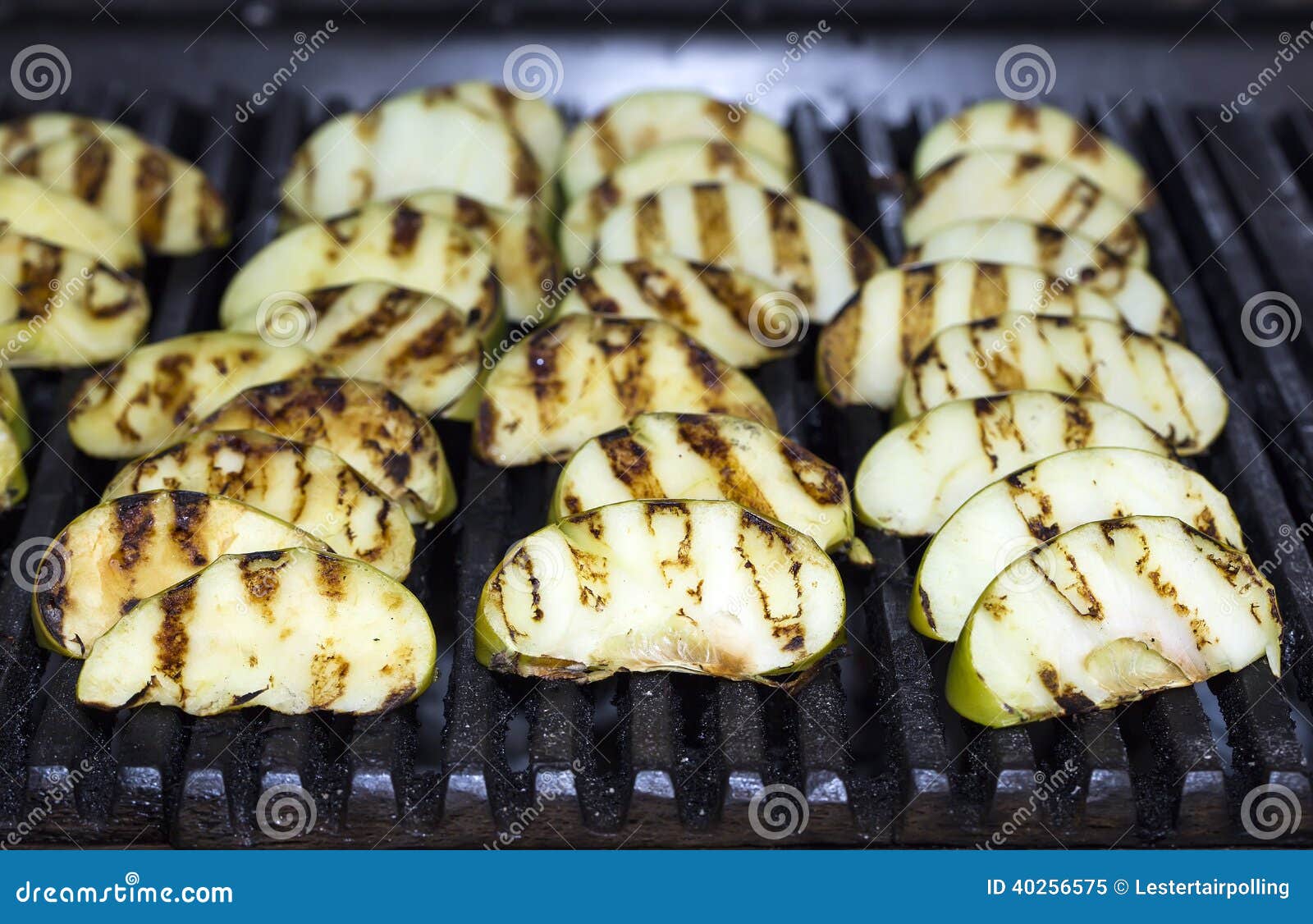 Cooking Apples on the Grill Stock Image Image of grilled, fine 40256575