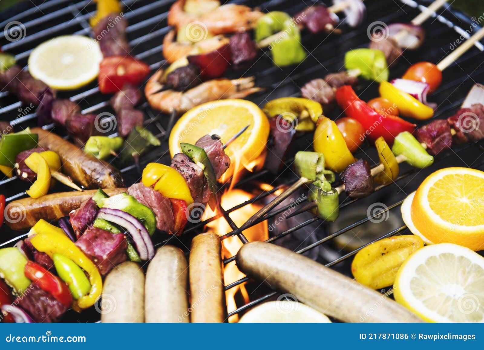 Cooking Barbecue on Charcoal Grill Stock Photo Image of cook, vegetable 217871086