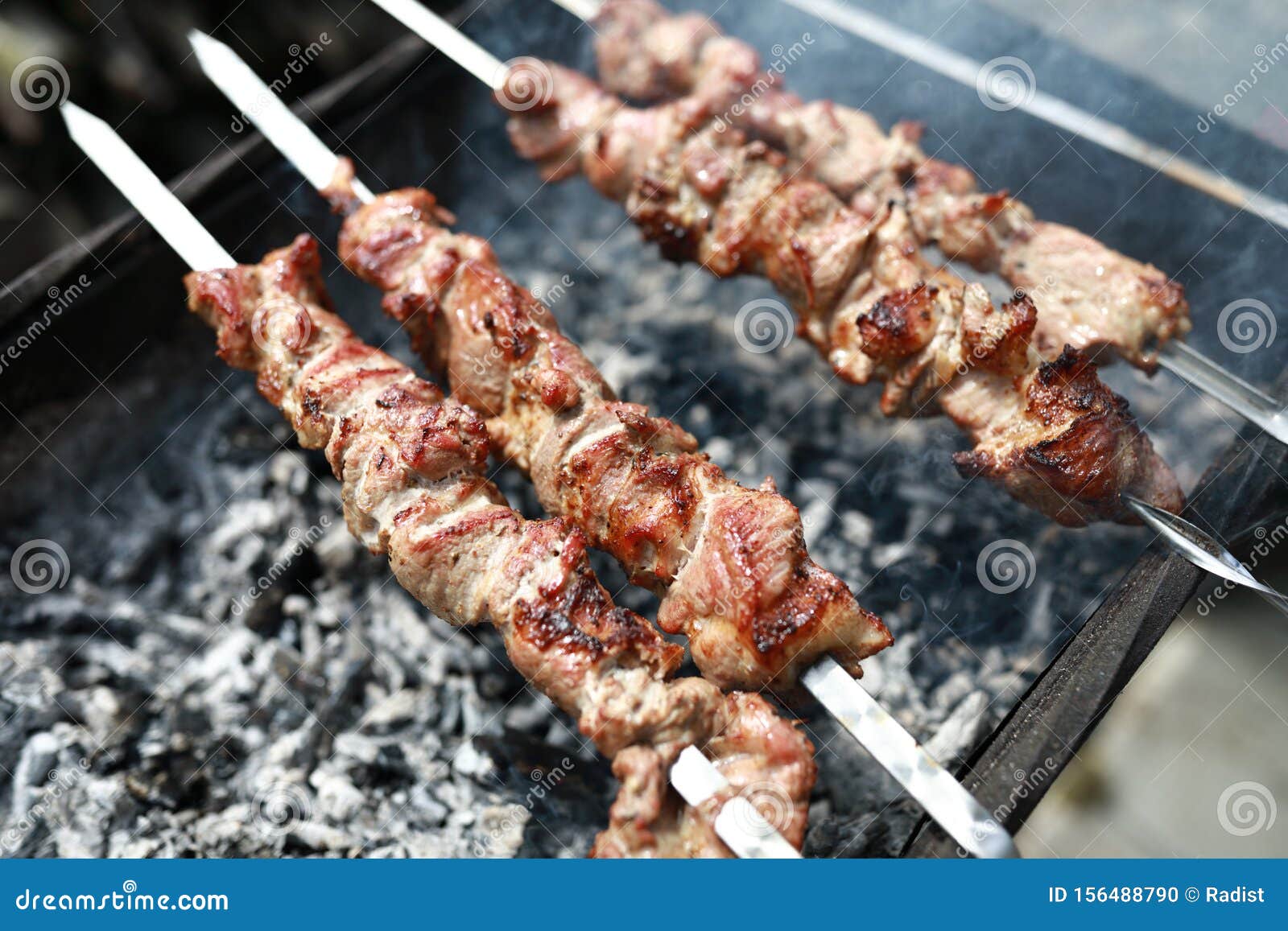 Cooking barbecue pork neck stock photo. Image of delicious - 156488790