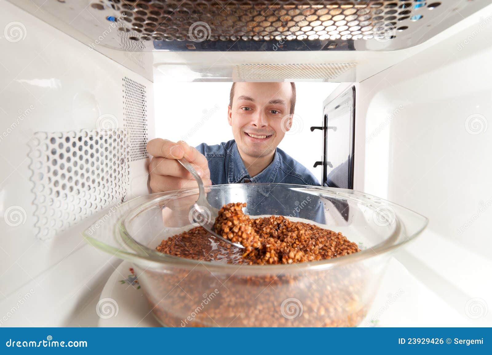 Cooking buckwheat stock photo. Image of casual, warm 23929426