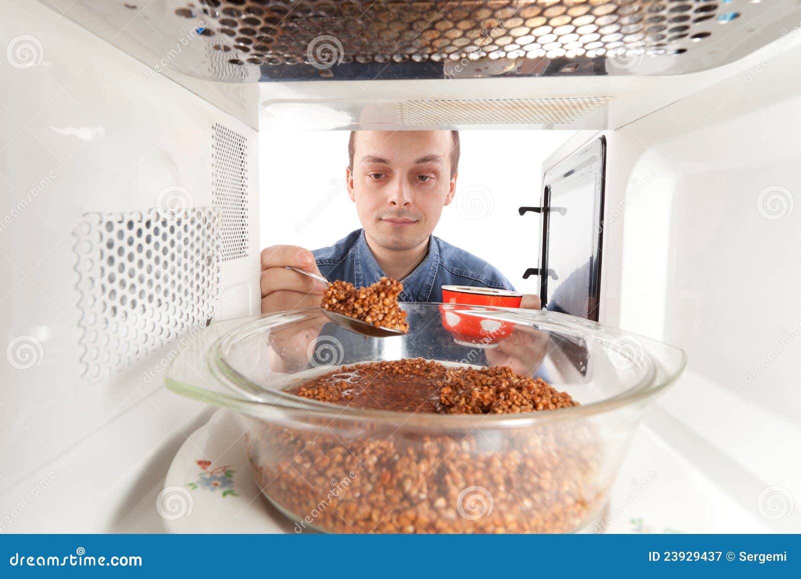 Cooking buckwheat stock image. Image of sniff, porridge 23929437