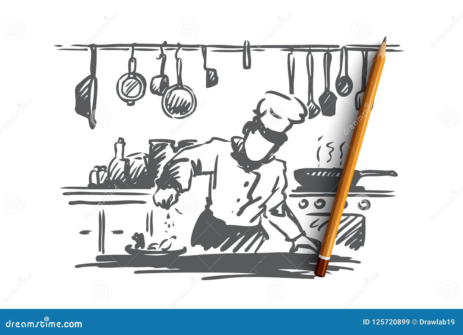 Chef With Food Shinkansen Train Isolated In The Cartoon | CartoonDealer ...