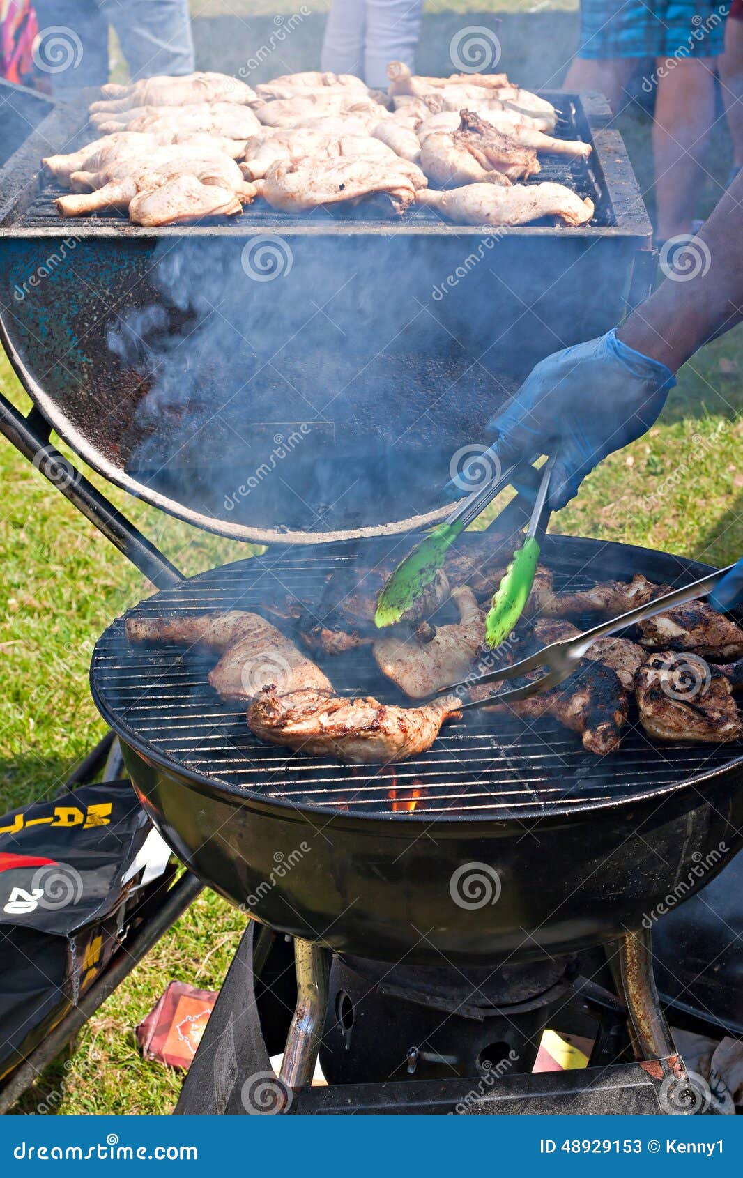 Cooking Chicken on Outdoor Barbecue Stock Image Image of fresh