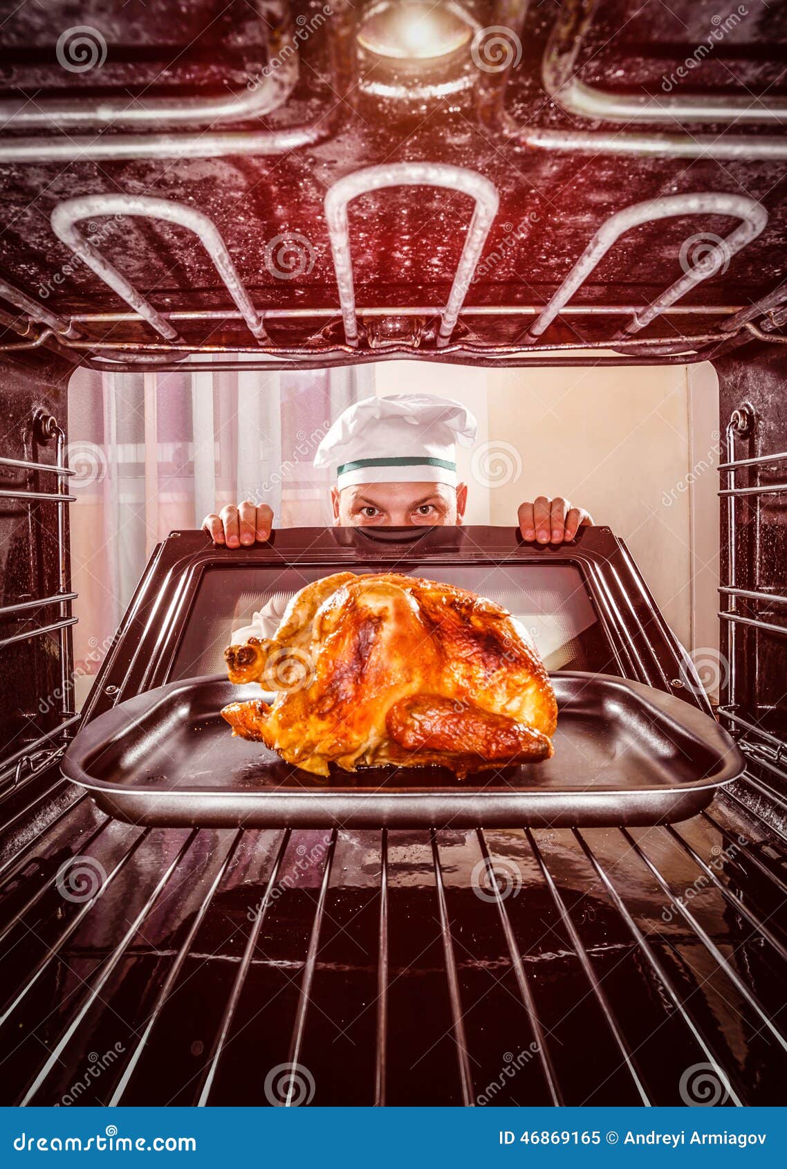 Cooking Chicken in the Oven. Stock Image Image of dinner, celebratory