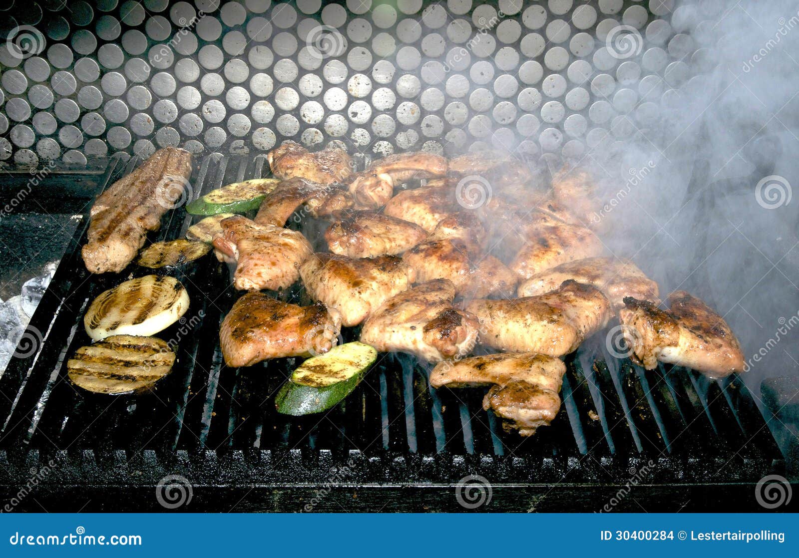 Cooking chicken stock photo. Image of charcoal, cooked 30400284