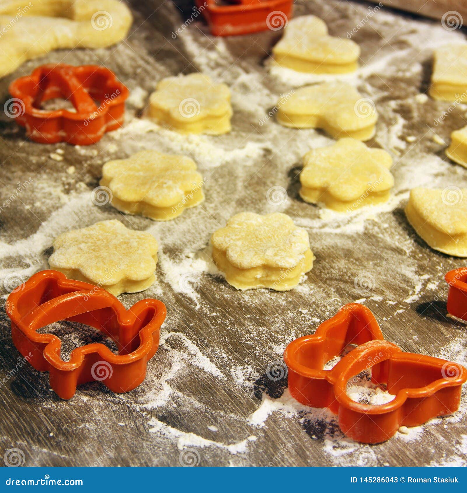 Cooking Cookies in the Kitchen. Bakery Products Stock Image Image of