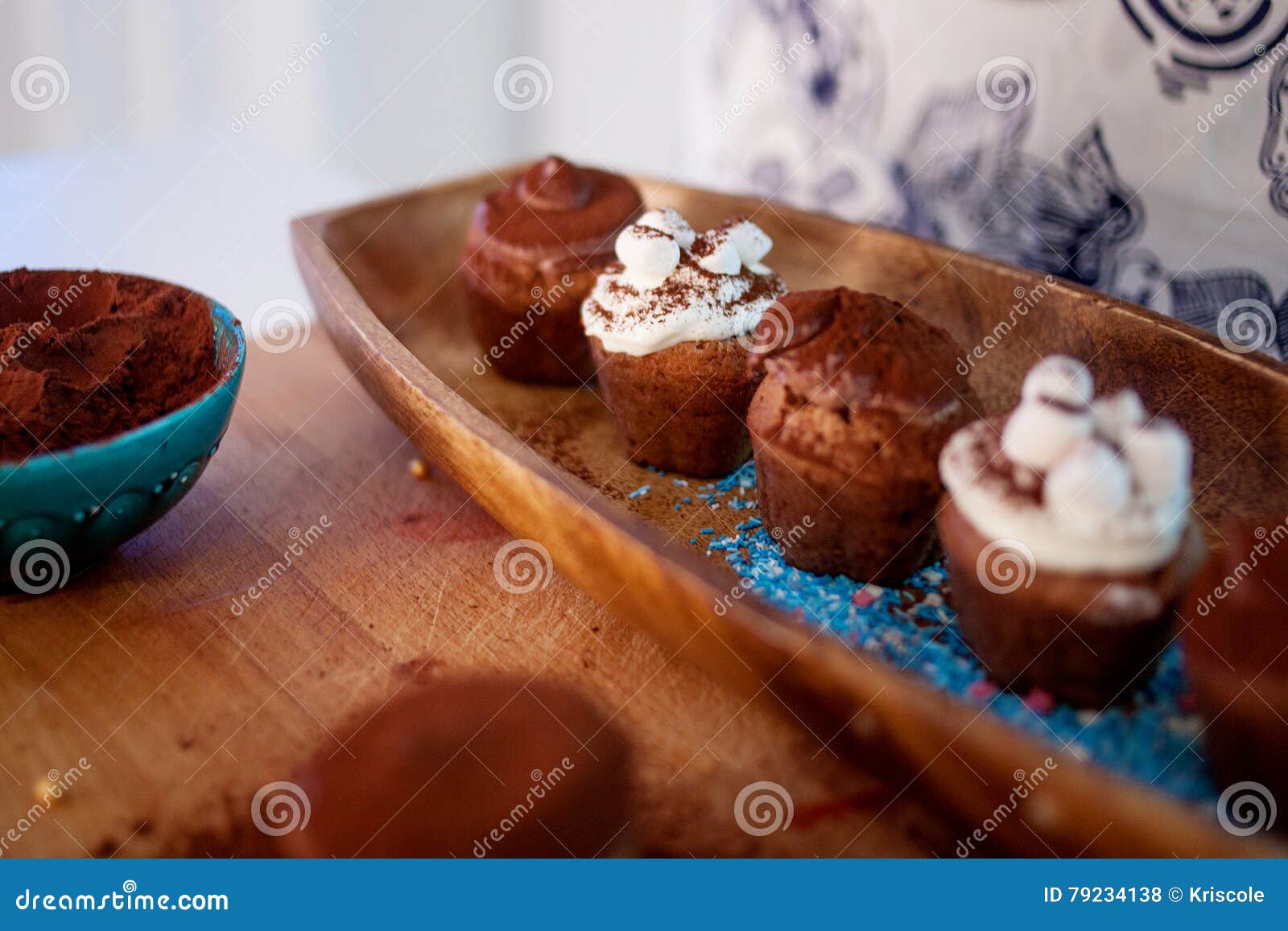 Cooking Cupcakes, Muffins and a Plate of Ingredients for