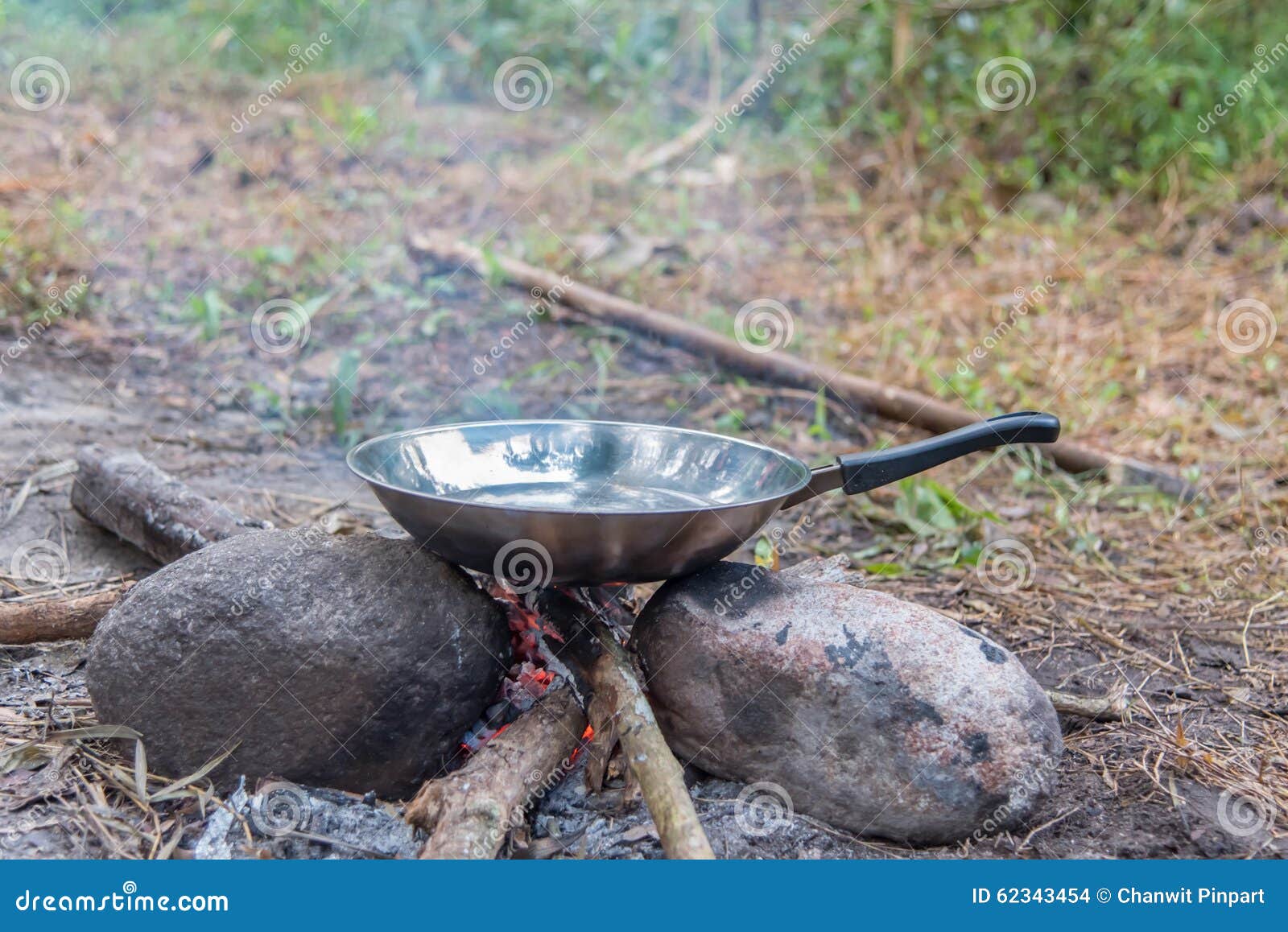 Cooking in Field Conditions, Boiling Pan at the Campfire Stock Photo Image of gourmet, flame