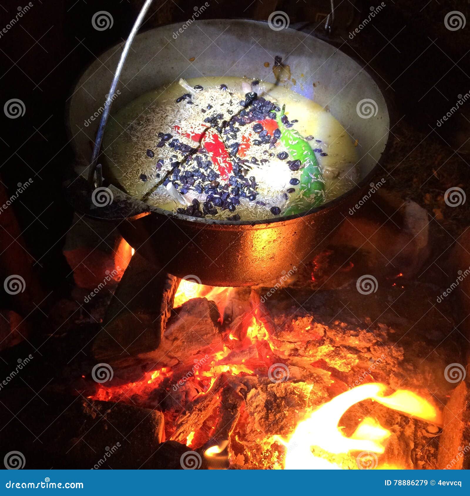 Cooking on fire stock image. Image of fire, cooking, borsh 78886279