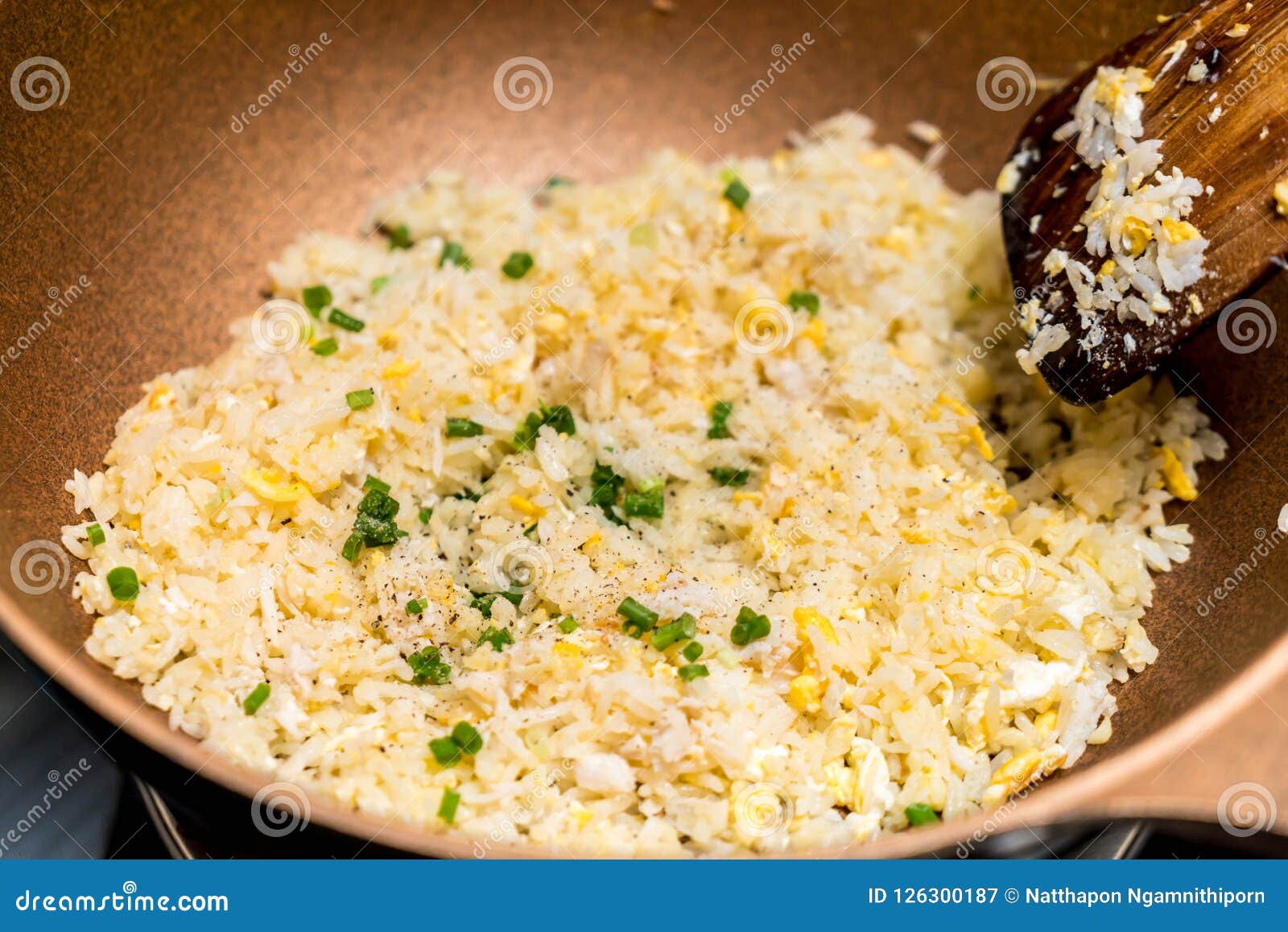 Cooking fried rice stock image. Image of tasty, vegetable 126300187