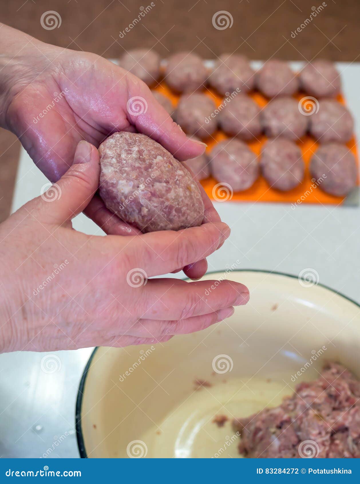 Cooking Ground Beef Patties from Home Stock Photo Image of ingredient