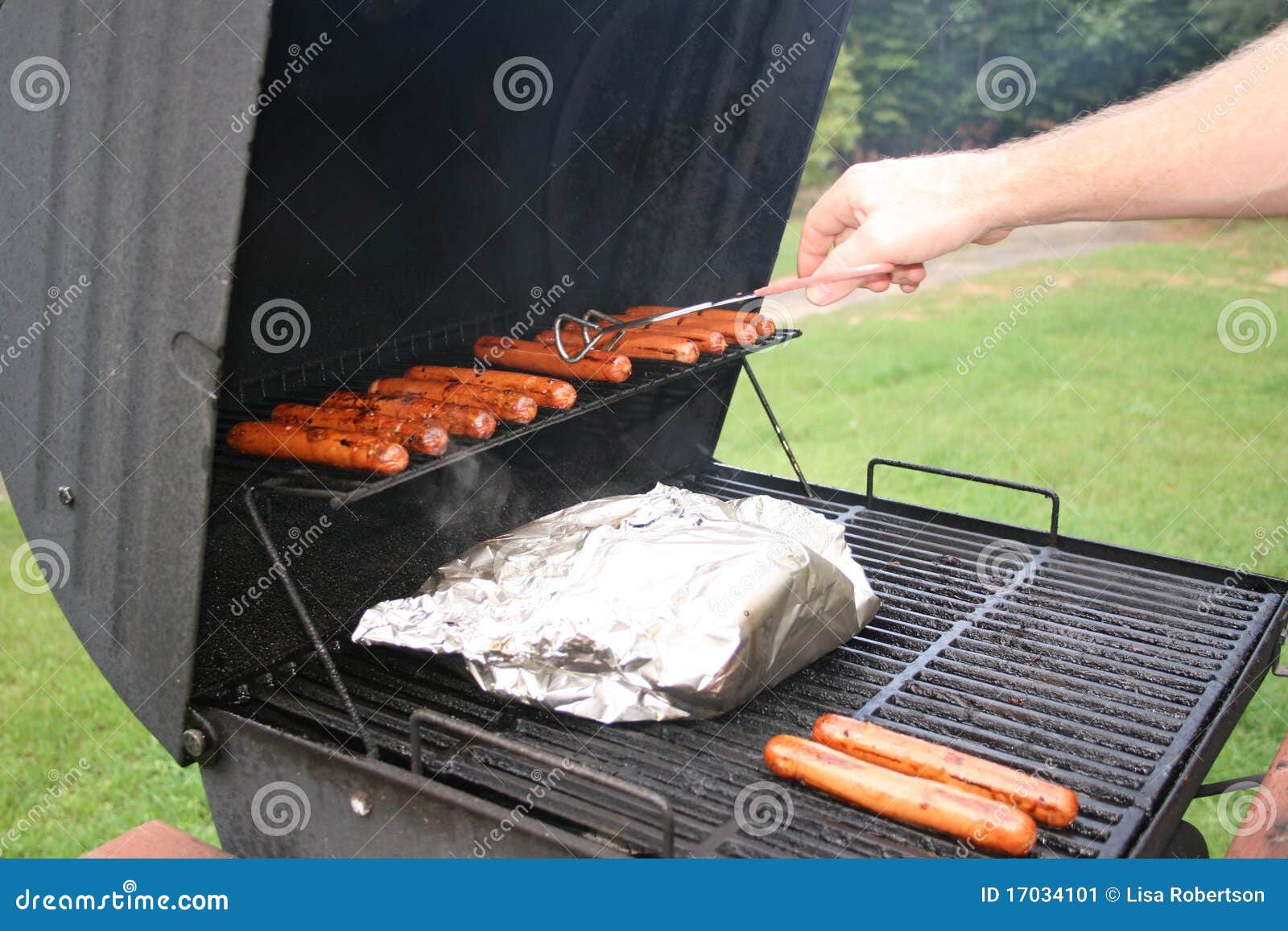 Cooking Hotdogs on the Grill 2! Stock Image Image of july, protein