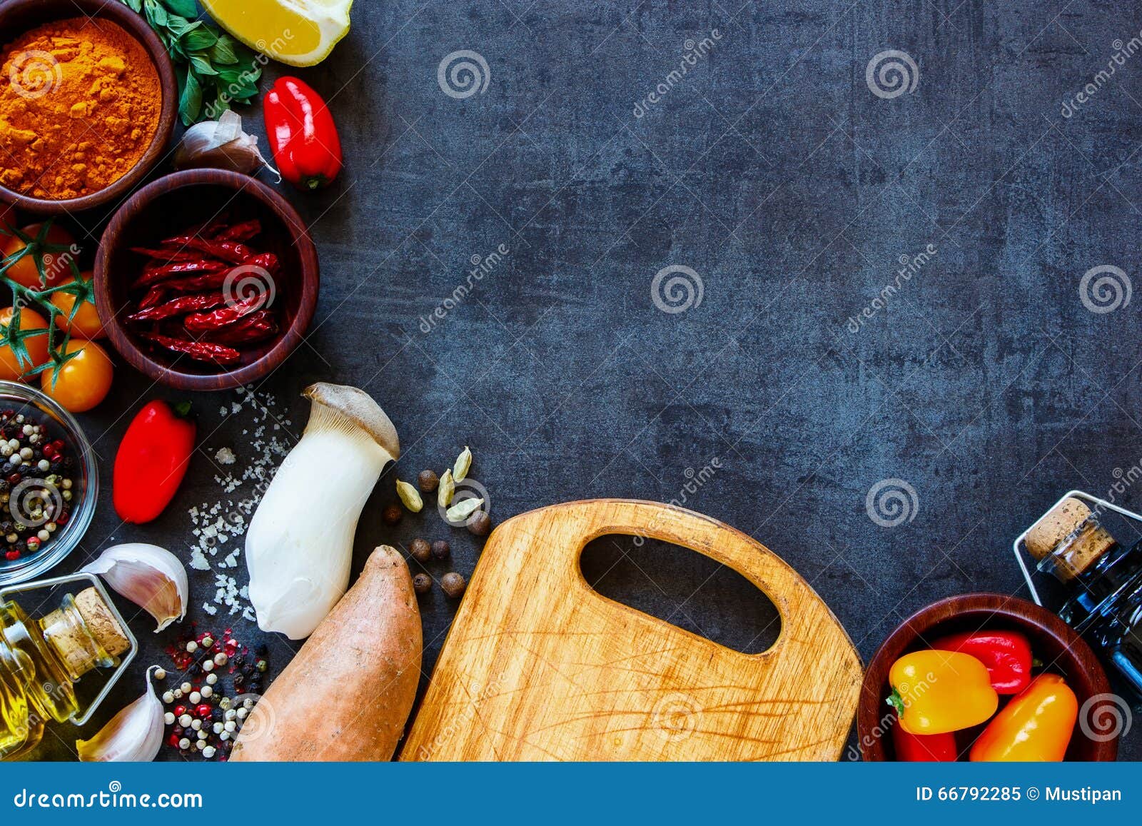Cooking Ingredients Background Stock Image - Image of cutting, garden ...
