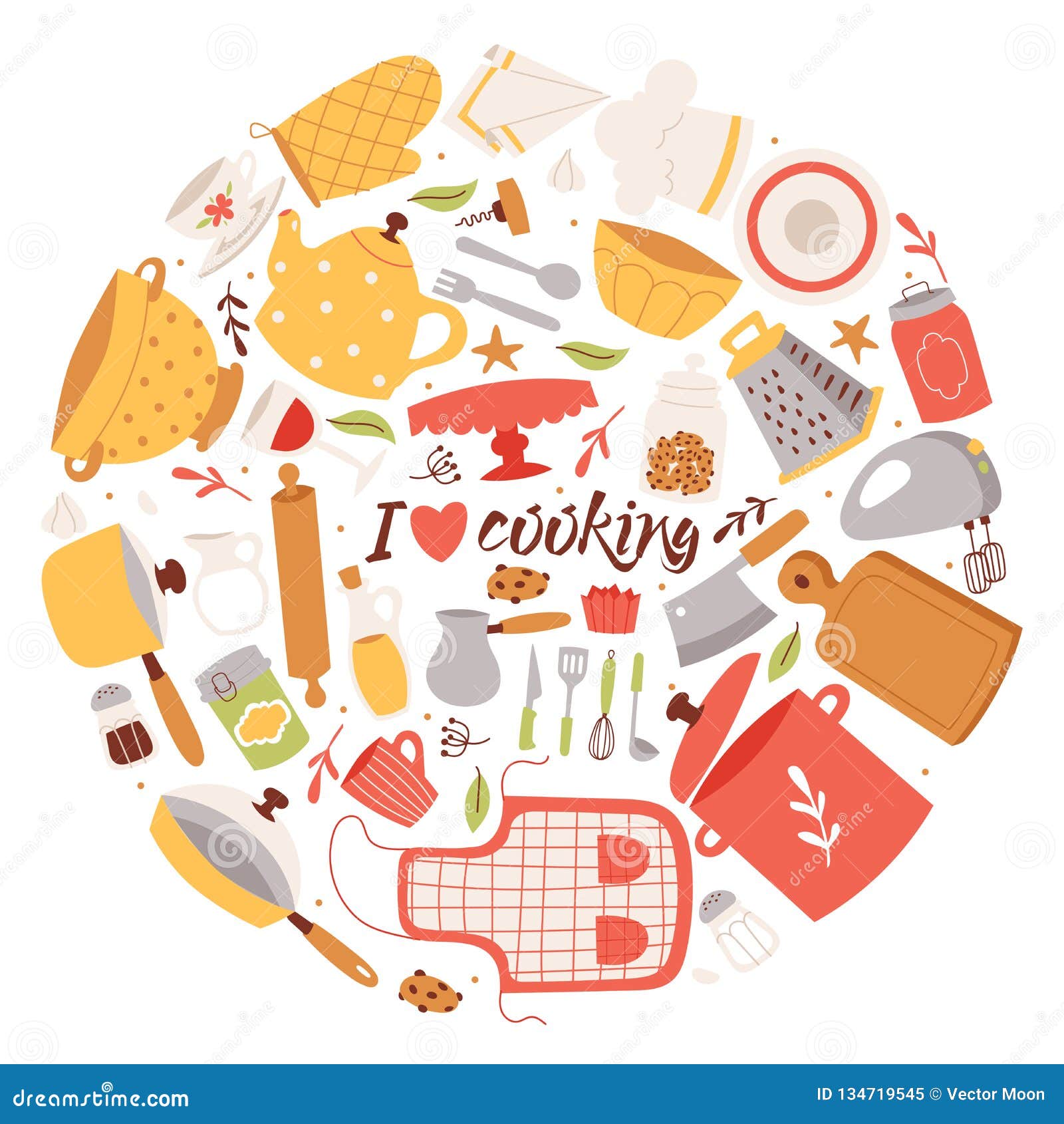 cooking materials cartoon