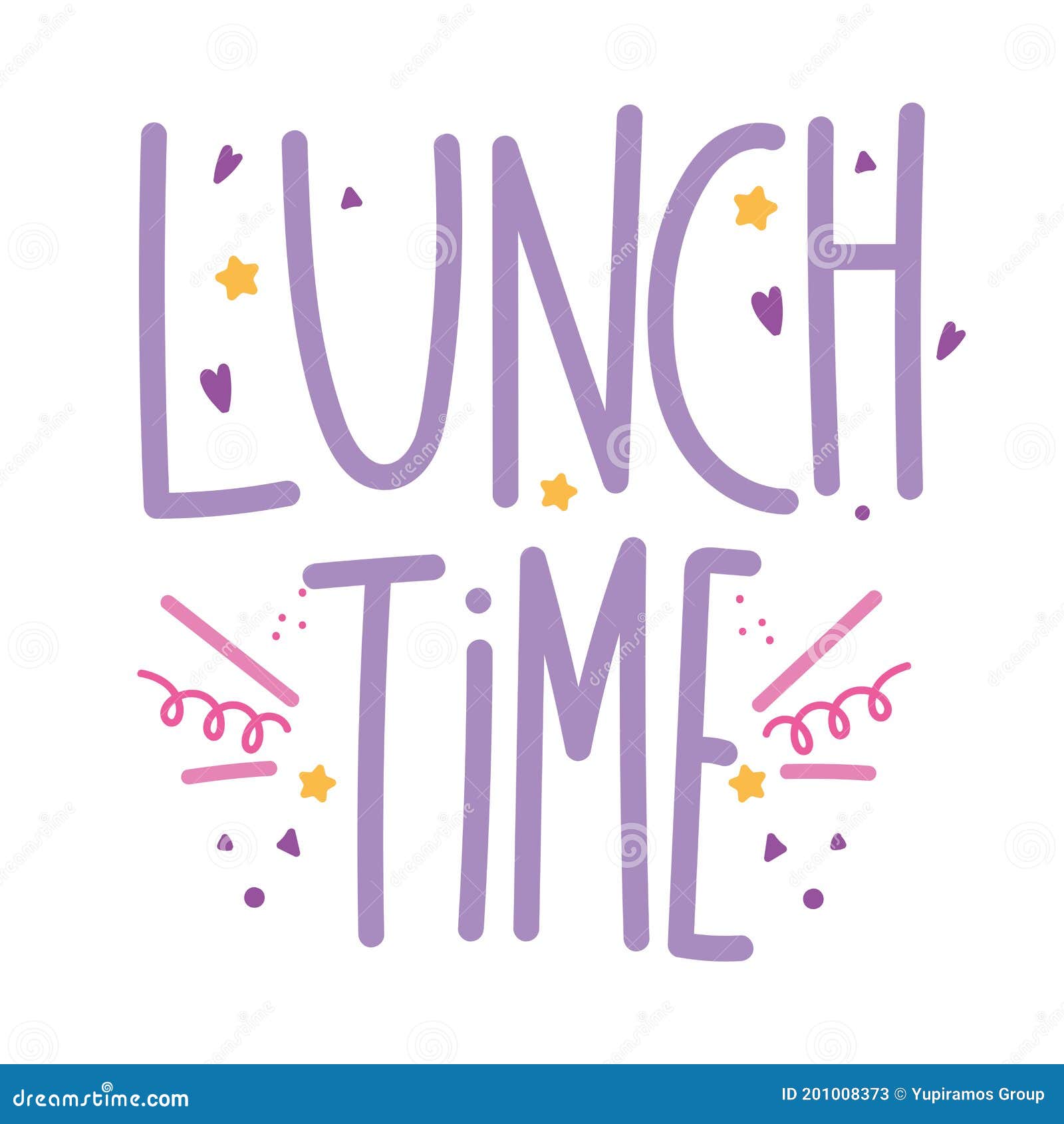 Cooking Lettering, Handwritten Text Lunch Time Funny Decoration Stock  Vector - Illustration of kitchen, dinner: 201008373