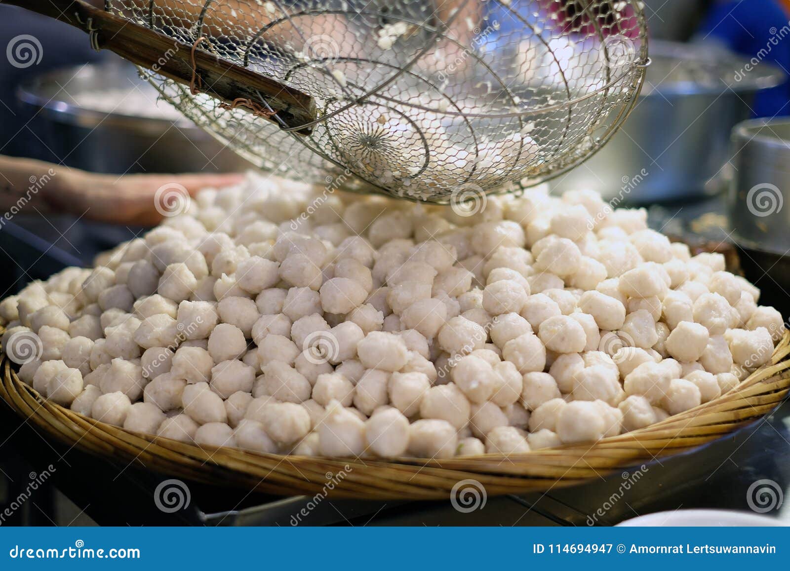 Cooking with fish ball stock image. Image of protein - 114694947