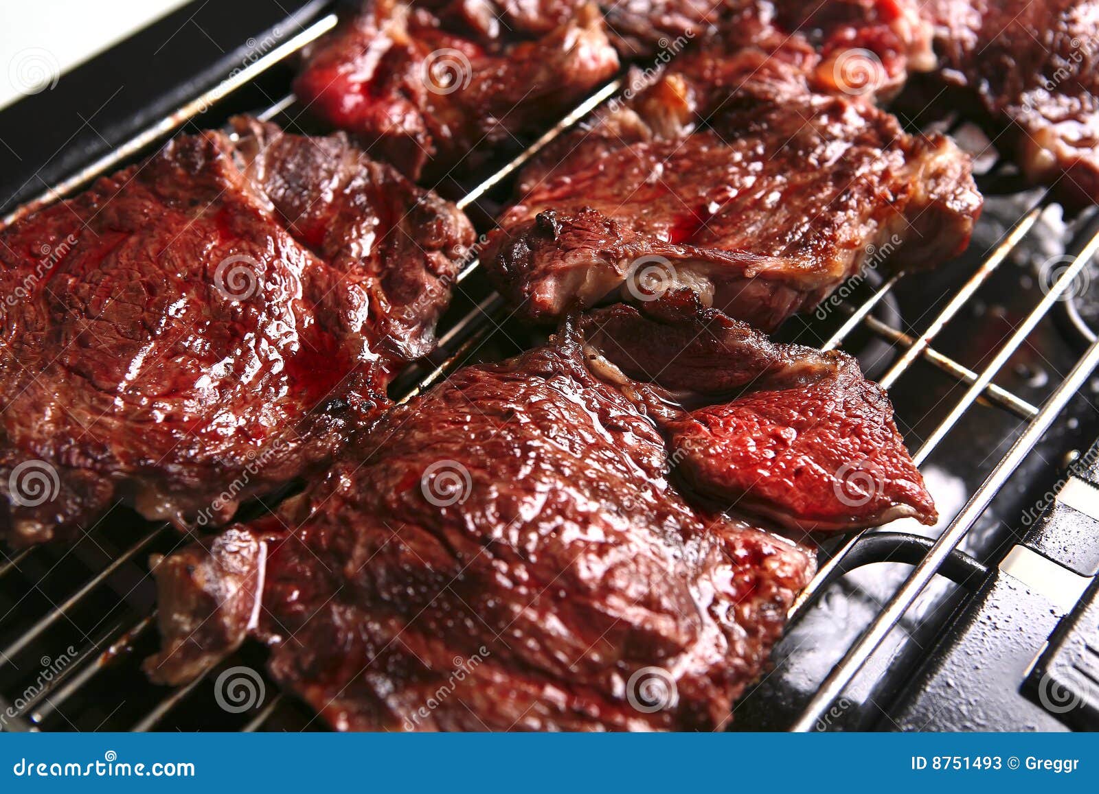 Cooking meat on bbq stock image. Image of cuisine, restaurant 8751493