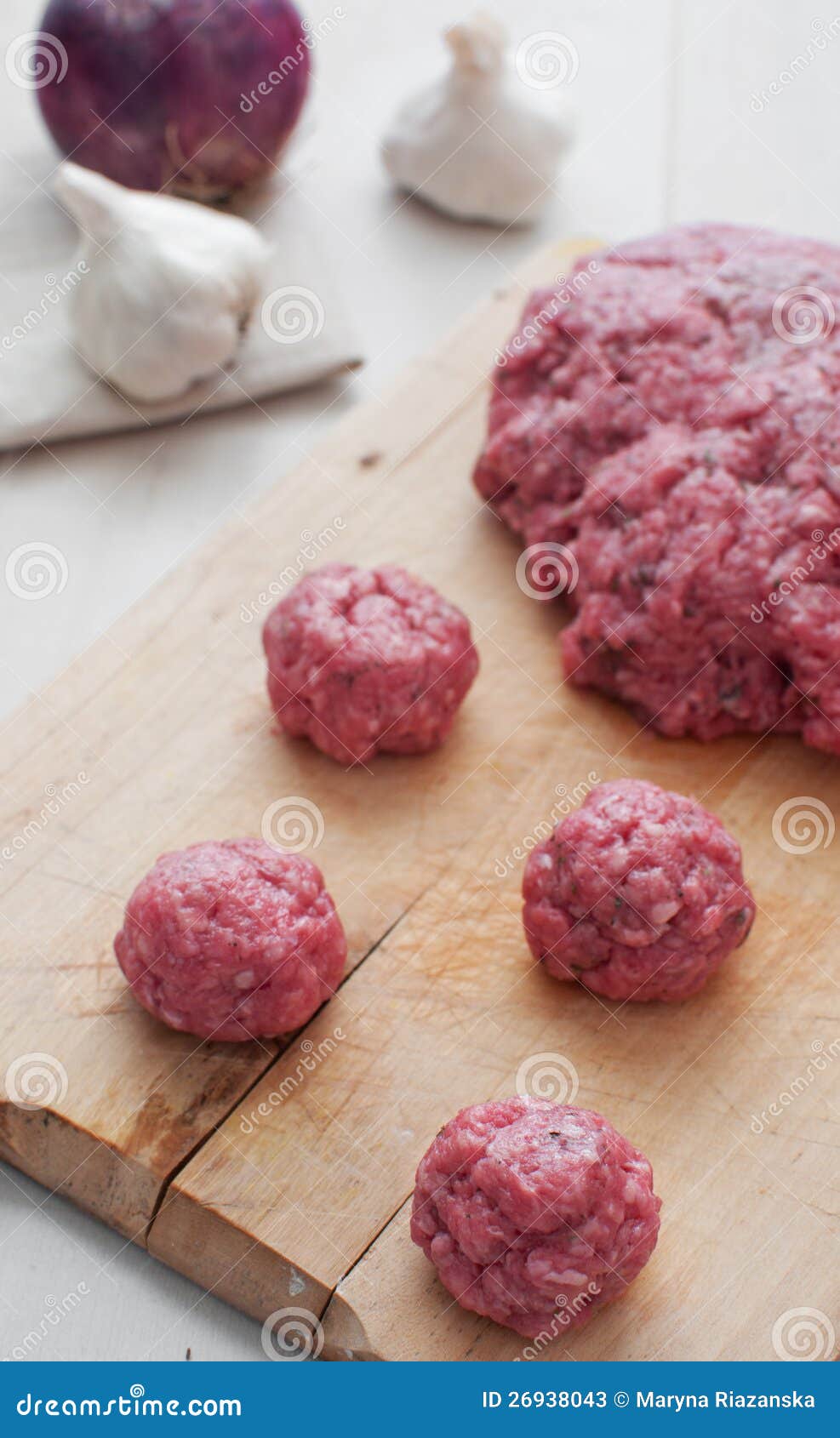 Cooking Meatballs from Ground Beef Raw Stock Image Image of cooking