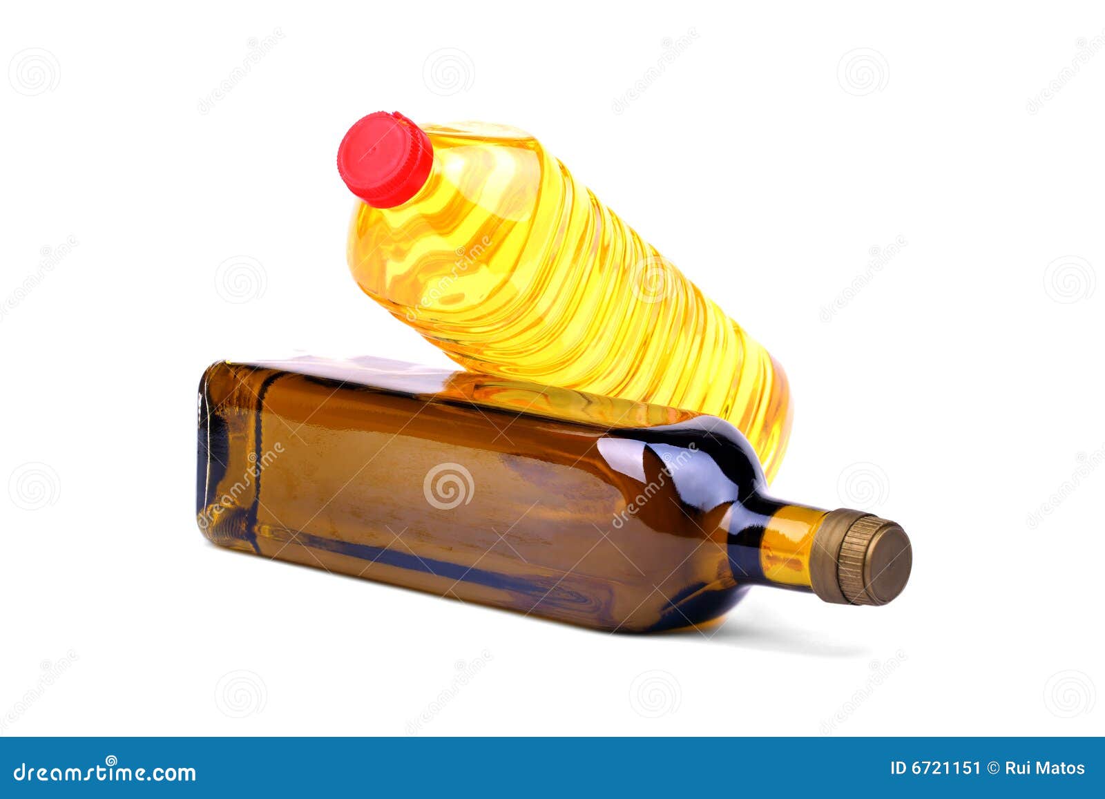 Cooking oil bottles stock image. Image of calories, isolated 6721151