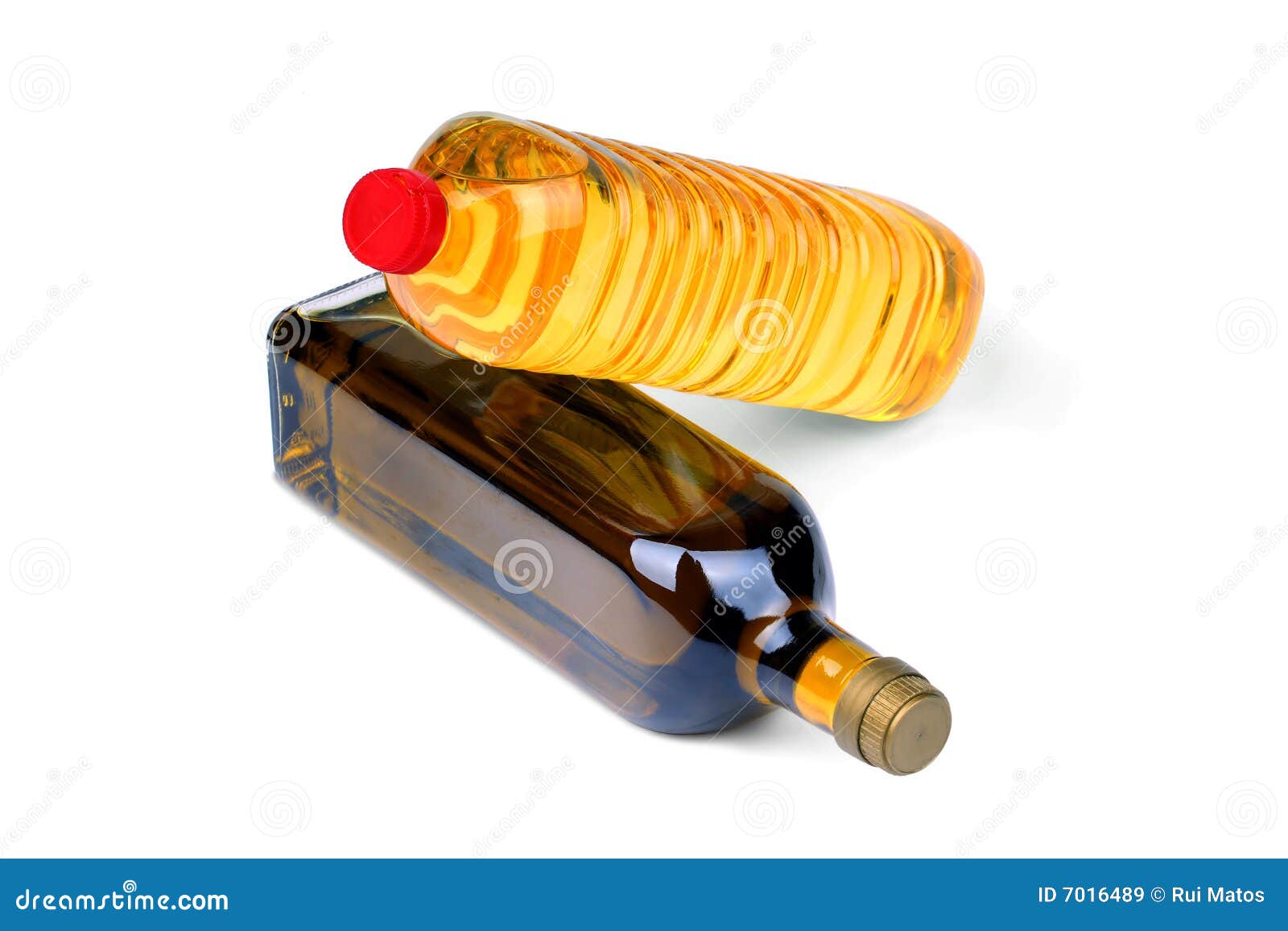 Cooking oil bottles stock image. Image of golden, product 7016489