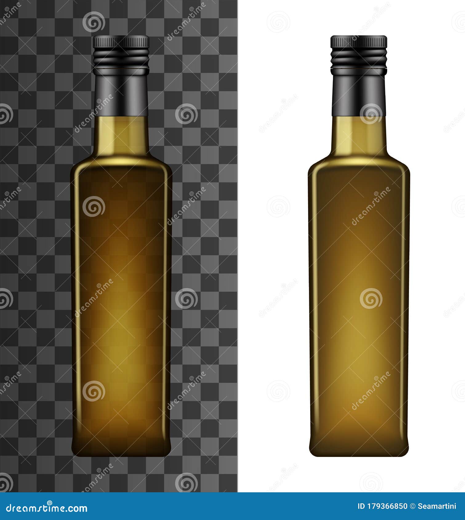 Download Cooking Oil Glass Square Bottle Mockup Stock Vector ...