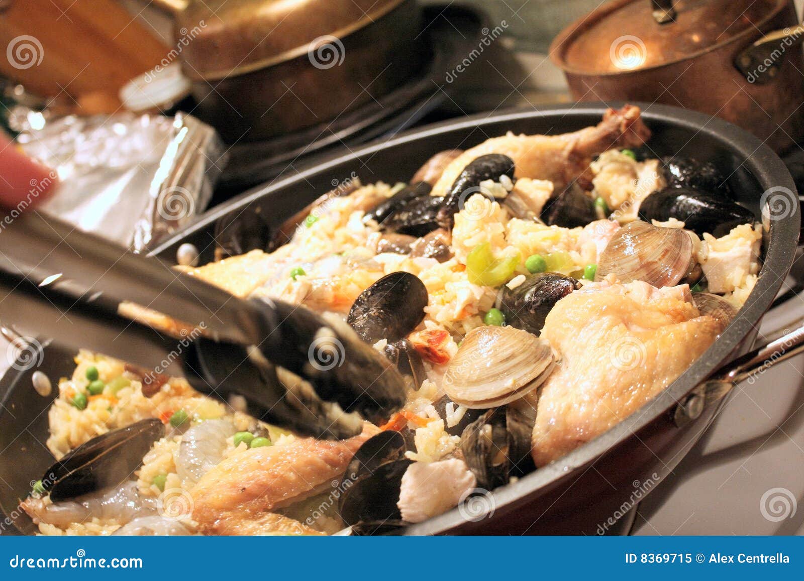 Cooking paella stock image. Image of flavorful, olive 8369715