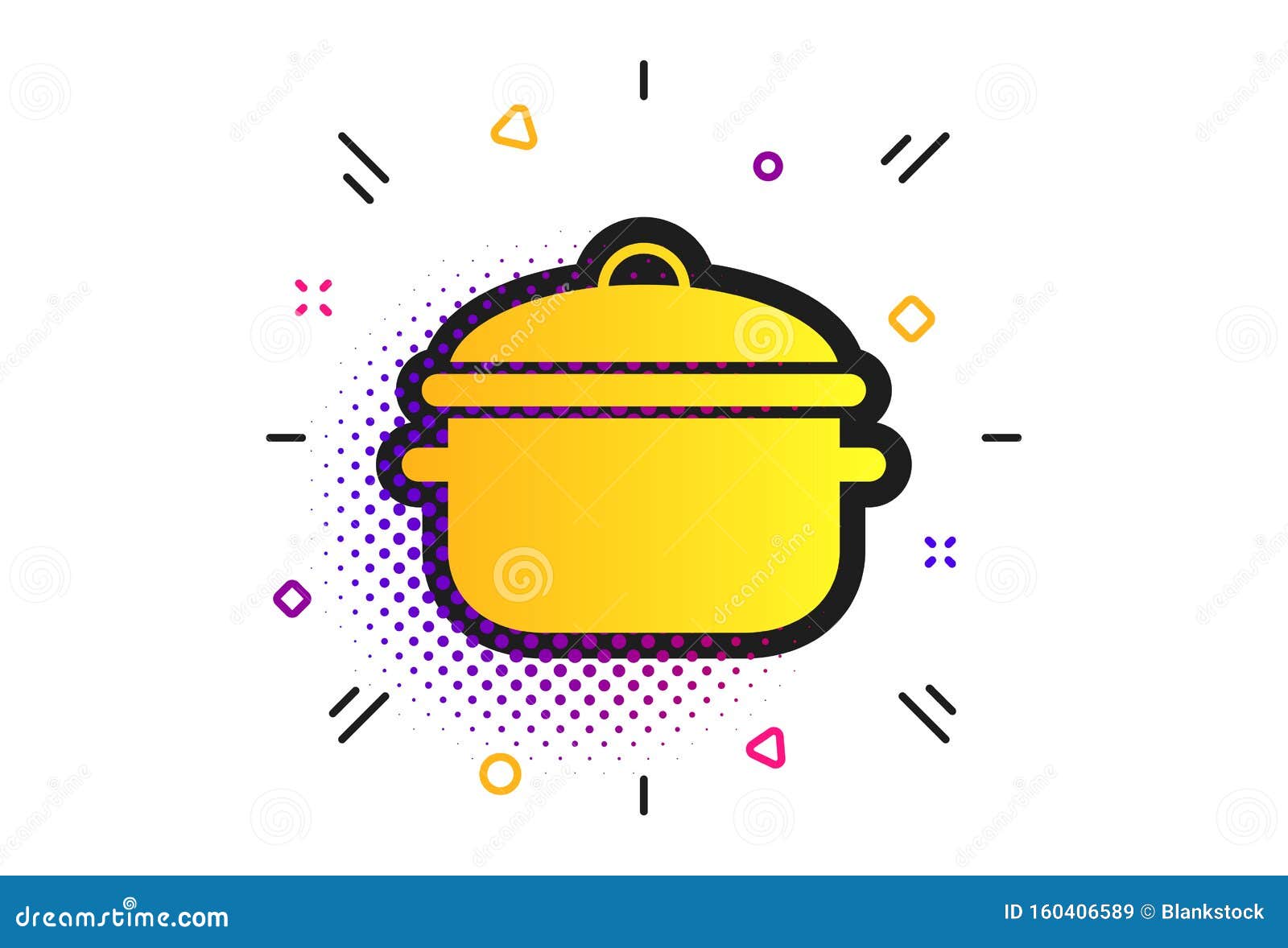 Cooking Pan Sign Icon. Boil or Stew Food Symbol. Vector Stock Vector ...