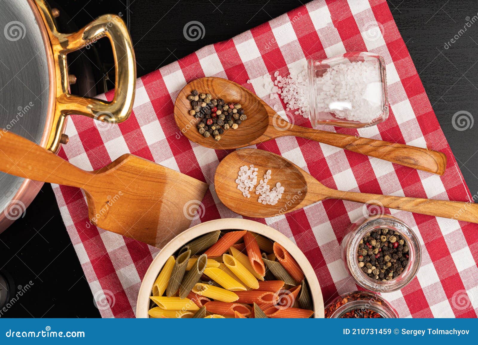Cooking Pasta at Home in a Pot Close Up Stock Image Image of noodle