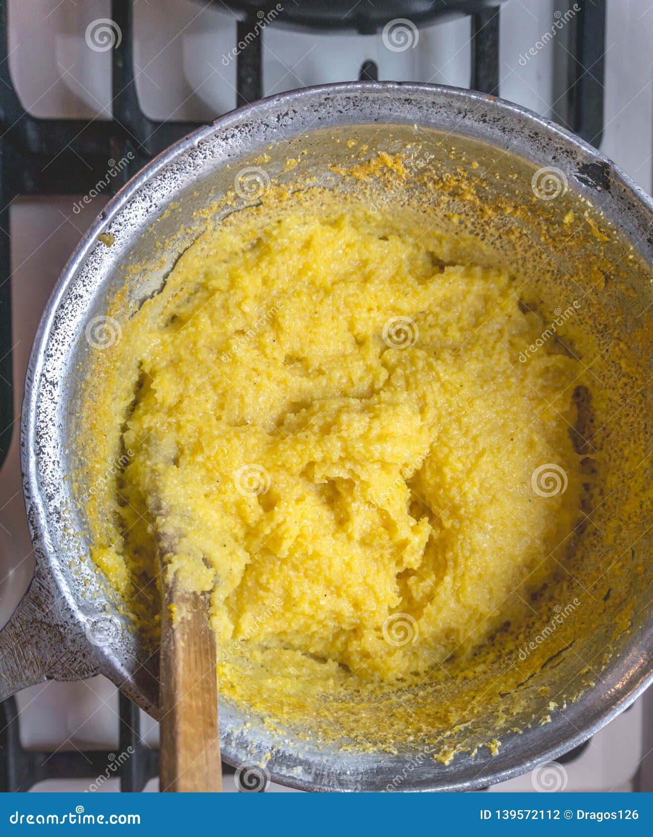 Cooking polenta stock photo. Image of material, craordf 139572112