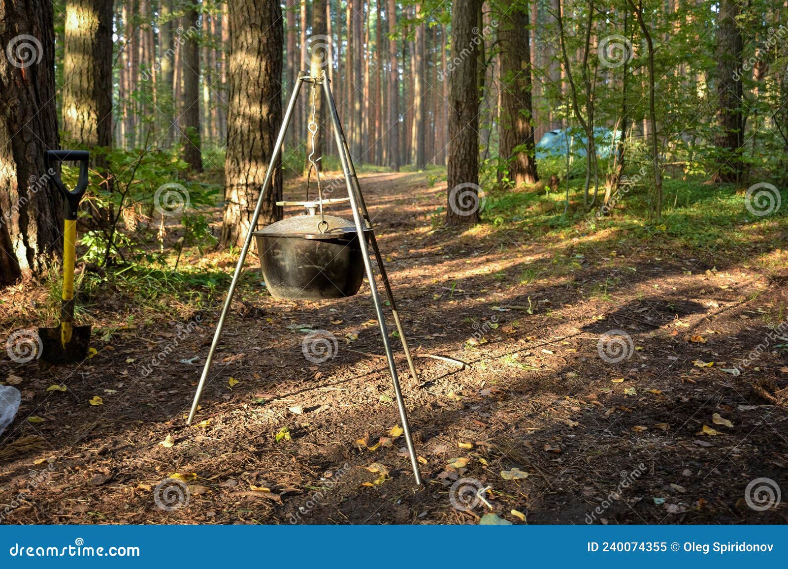 Cooking in Pot on Campfire, Camp Cooking, Pot with Hot Food Stock Image Image of bonfire