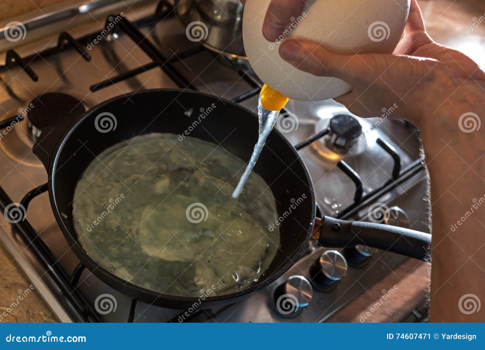 Frying an OSTRICH egg : r/pics