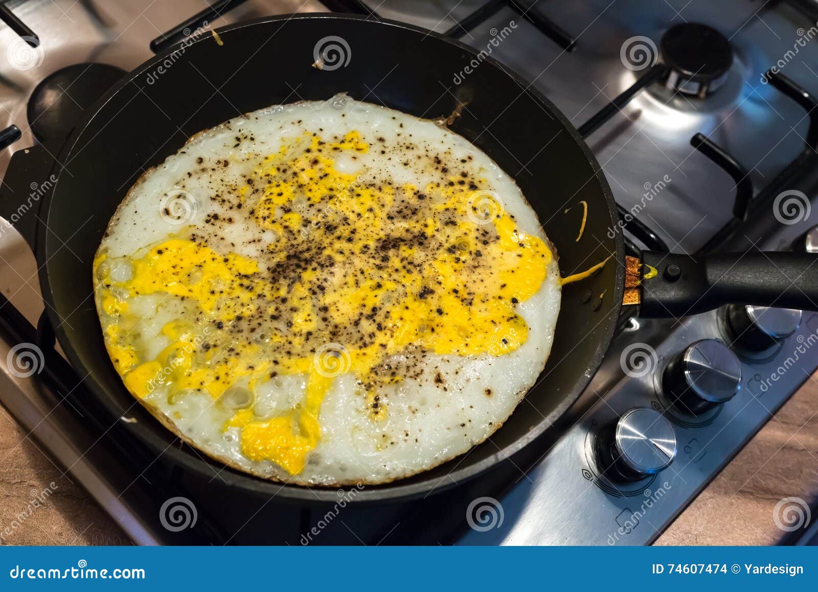 Frying an OSTRICH egg : r/pics