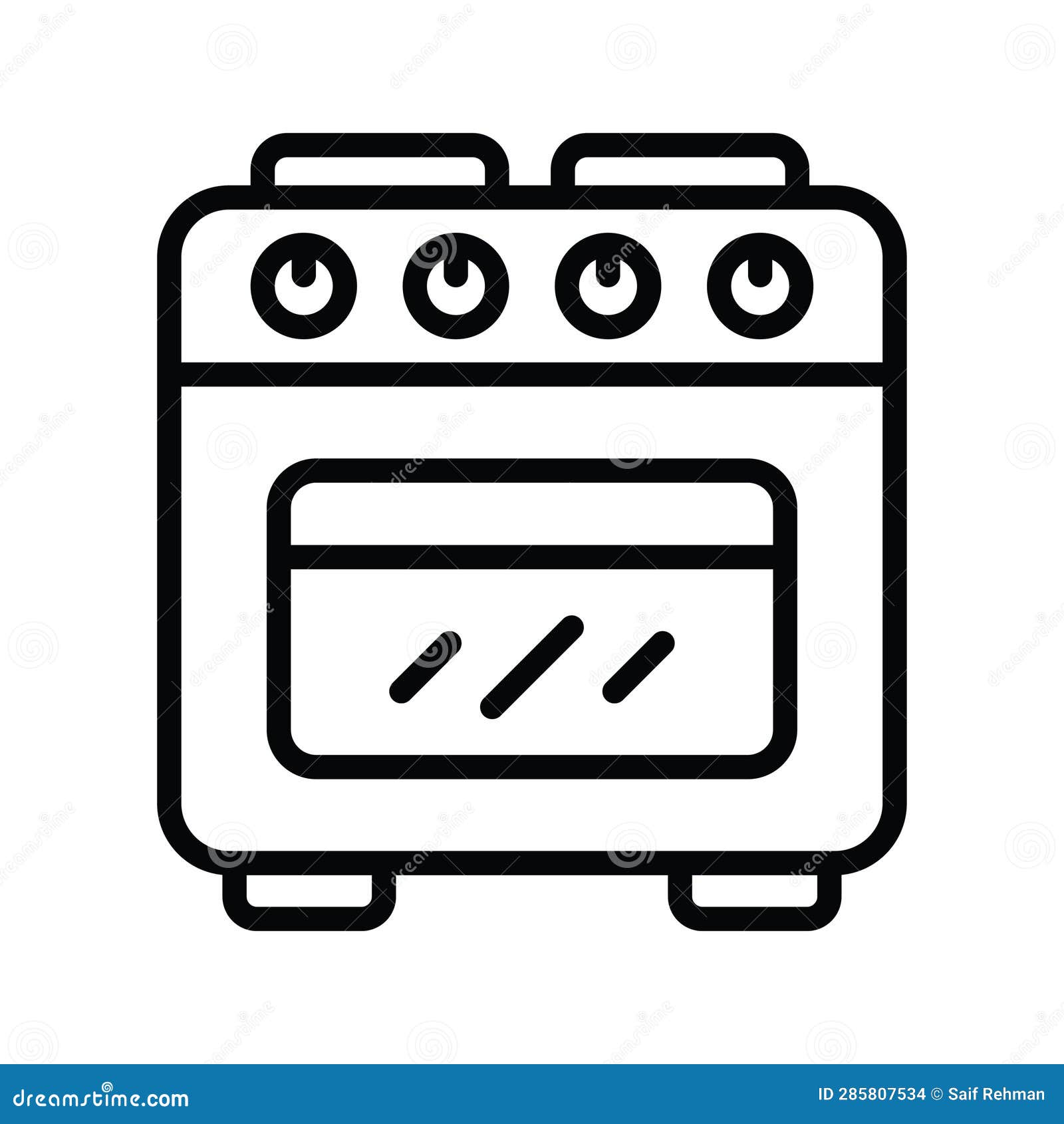 Cooking Range Vector Solid Icon Design Illustration. Housekeeping