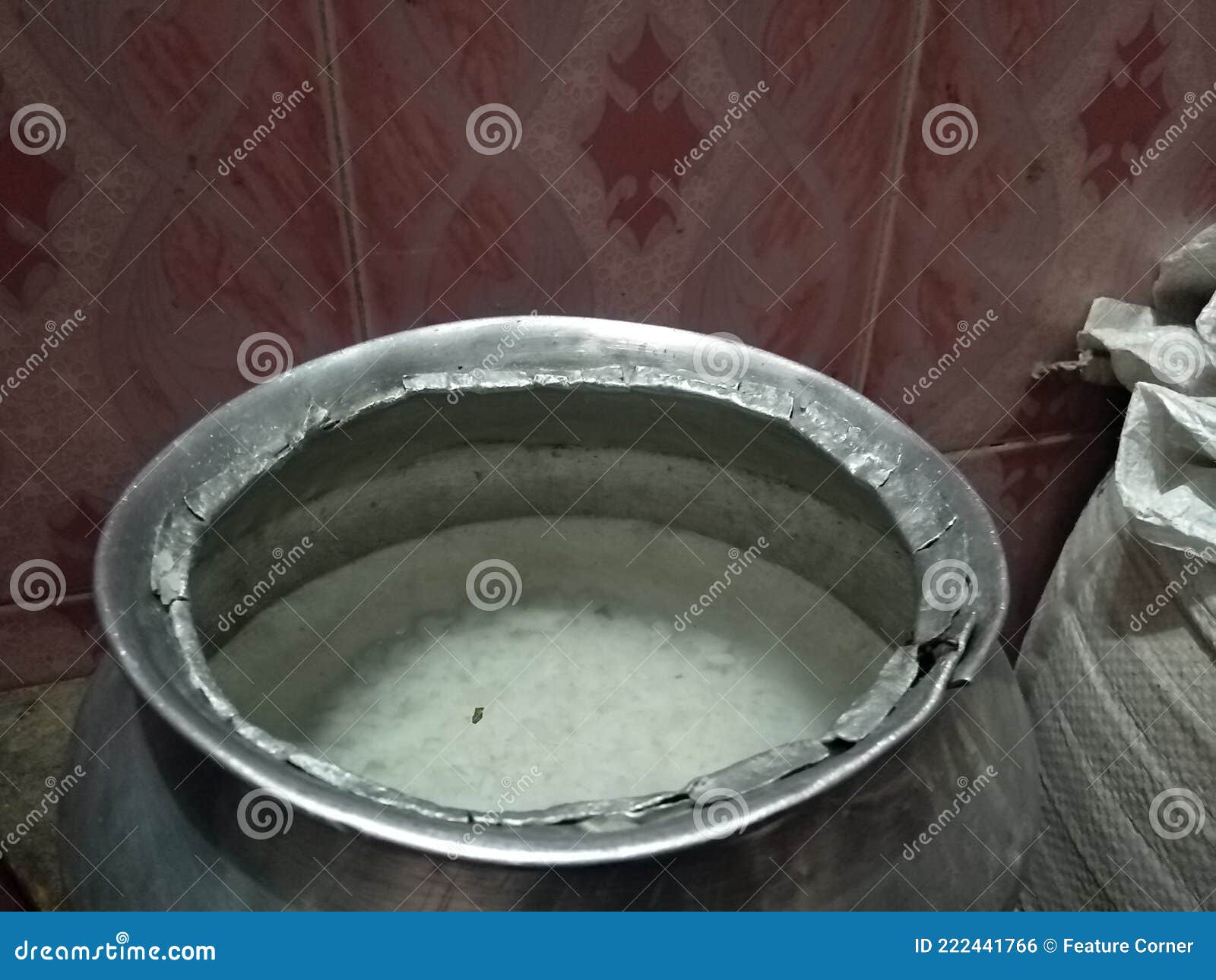 Cooking Rice in a Broken Pot on Stove Stock Photo Image of delicious, kitchen 222441766