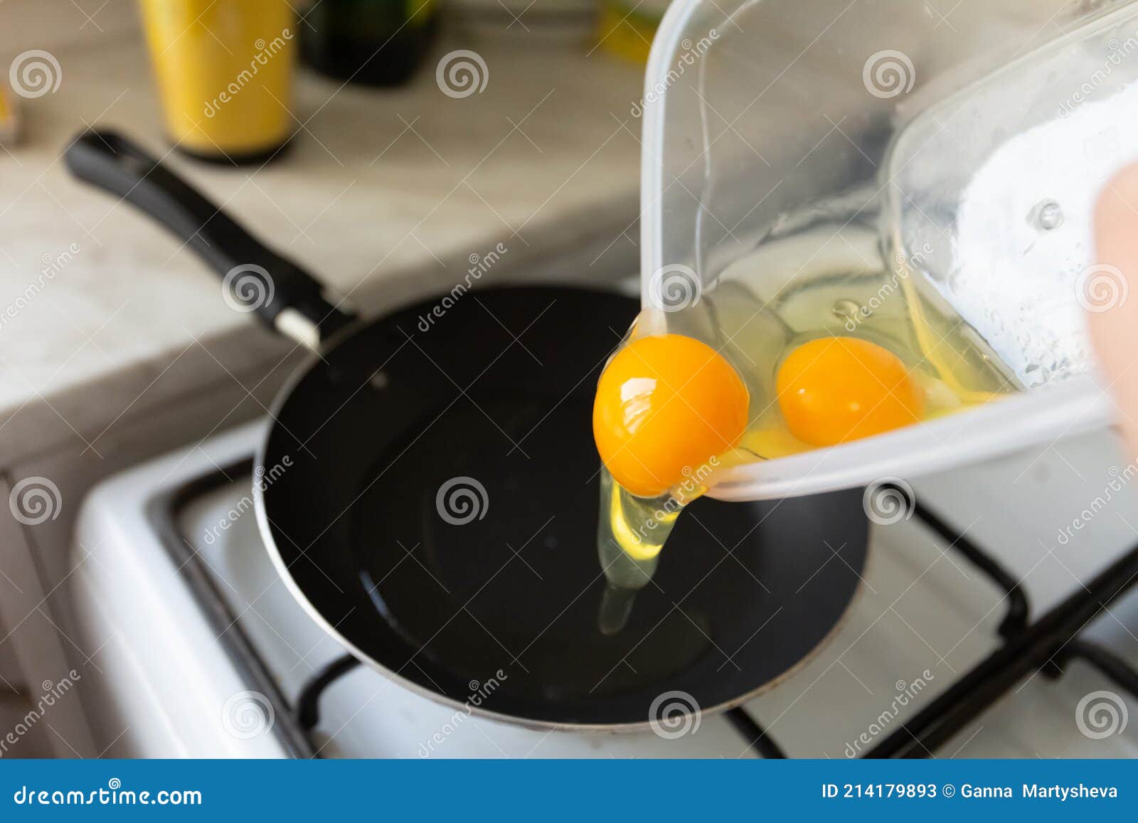 Cooking Scrambled Eggs for a Healthy Breakfast Stock Image Image of food, meal 214179893