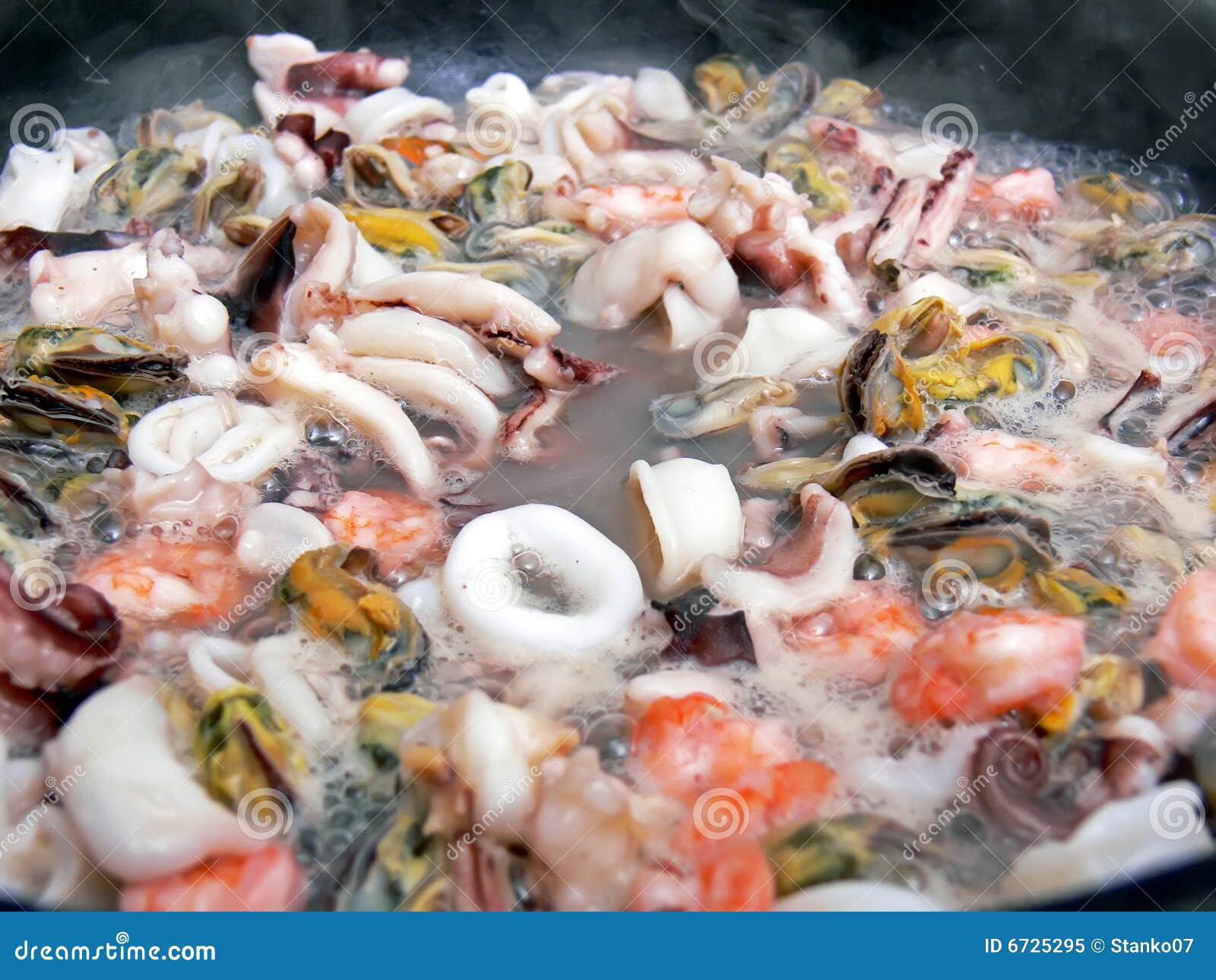 Cooking seafood stock image. Image of fried, fishing, dinner 6725295