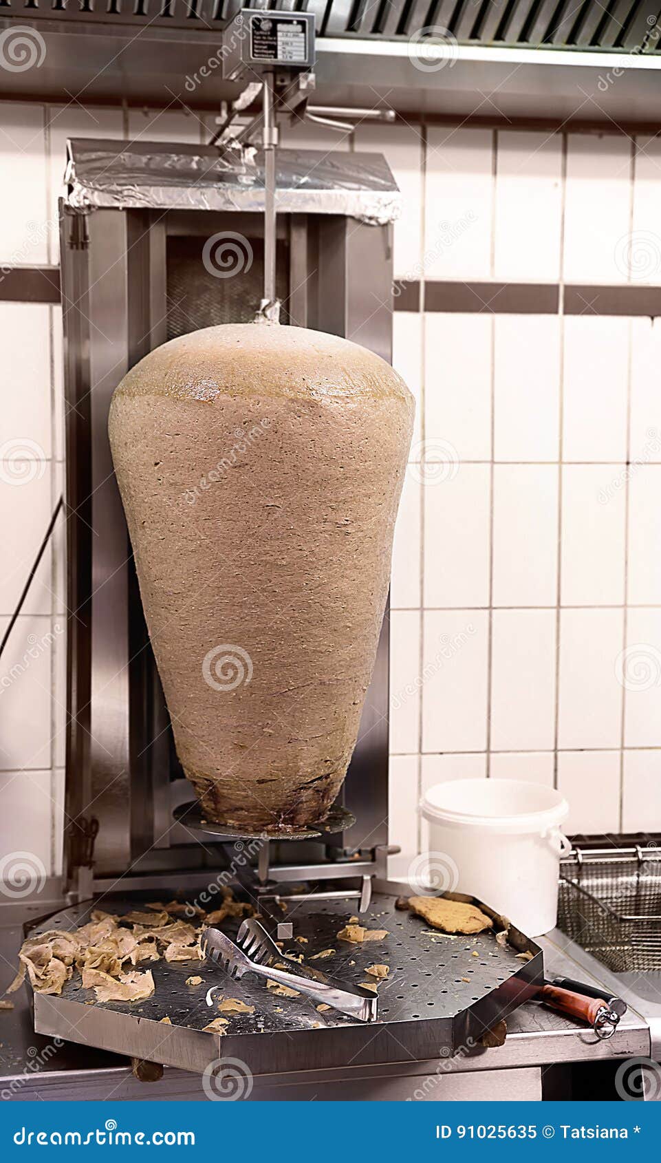 Cooking Shawarma, kitchen stock image. Image of technology 91025635