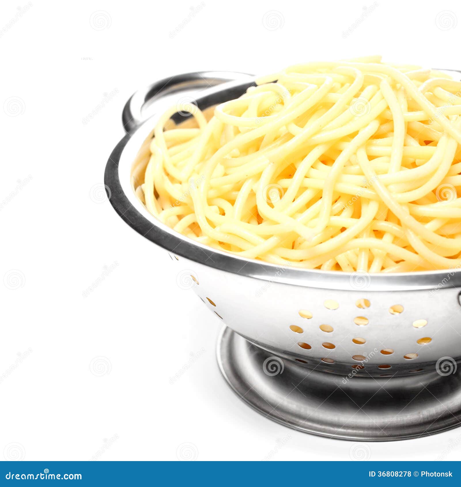 Cooking Spaghetti in a Colander Metal Stock Photo Image of lunch