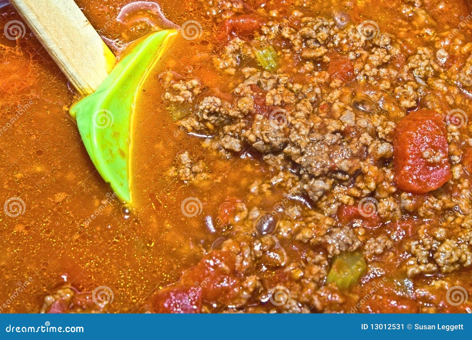 Cooking Spaghetti Sauce stock image. Image of ground 13012531