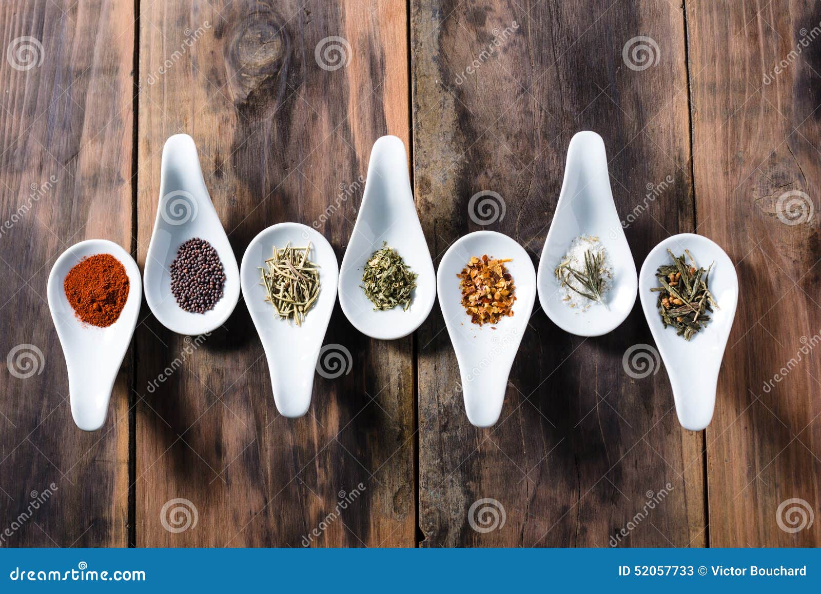 Cooking Spices Displayed in Tasting Spoons Stock Image - Image of ...