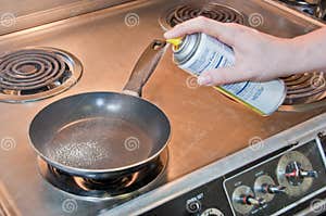Cooking Spray Stock Image Image Of Breakfast Preparation 17311207